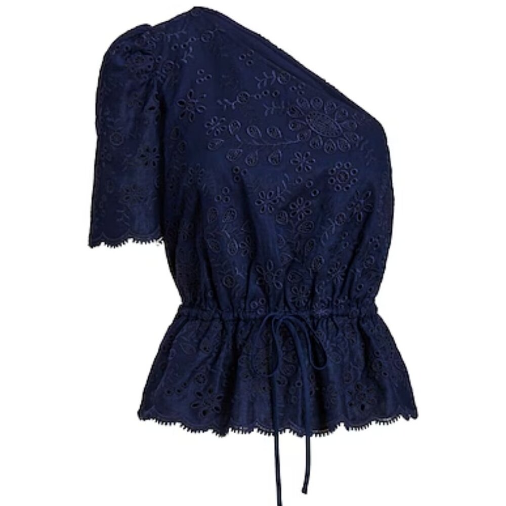 Polo Ralph Lauren one-shoulder broderie anglaise Top